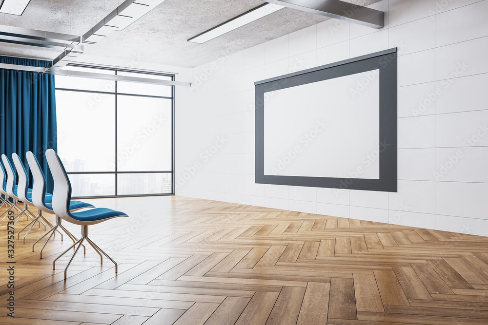 Interior of a presentation room