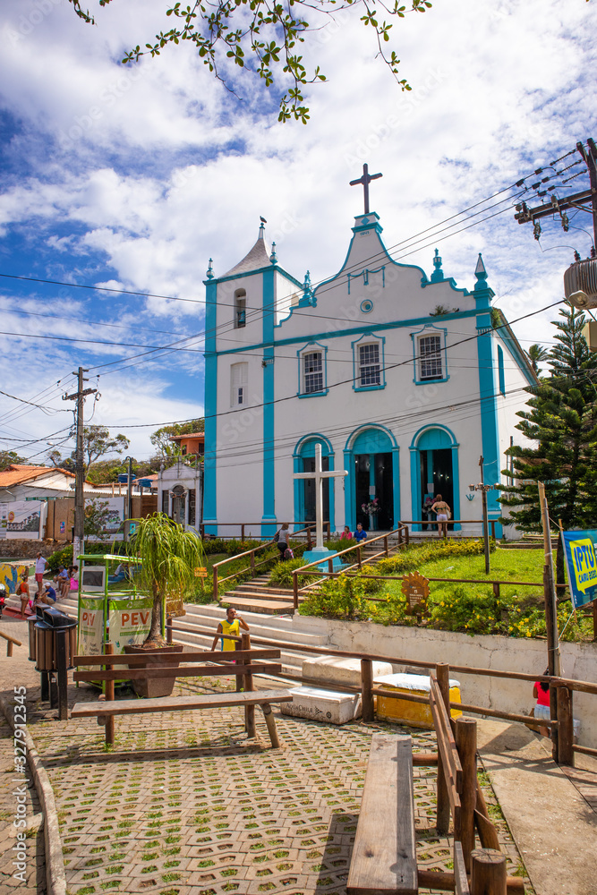 Salvador, Bahia – February 09 2020: .Village in the center of Morro de Sao Paulo