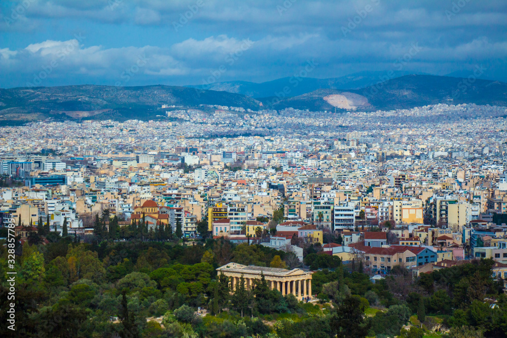 Beautiful landscape of the city of Greece Athens