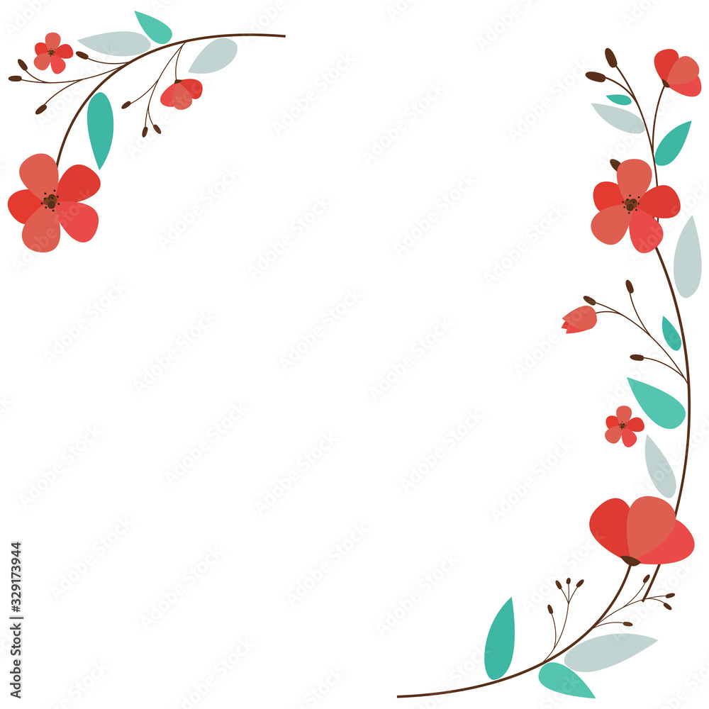 Abstract Design Flower Background Vector Illustration