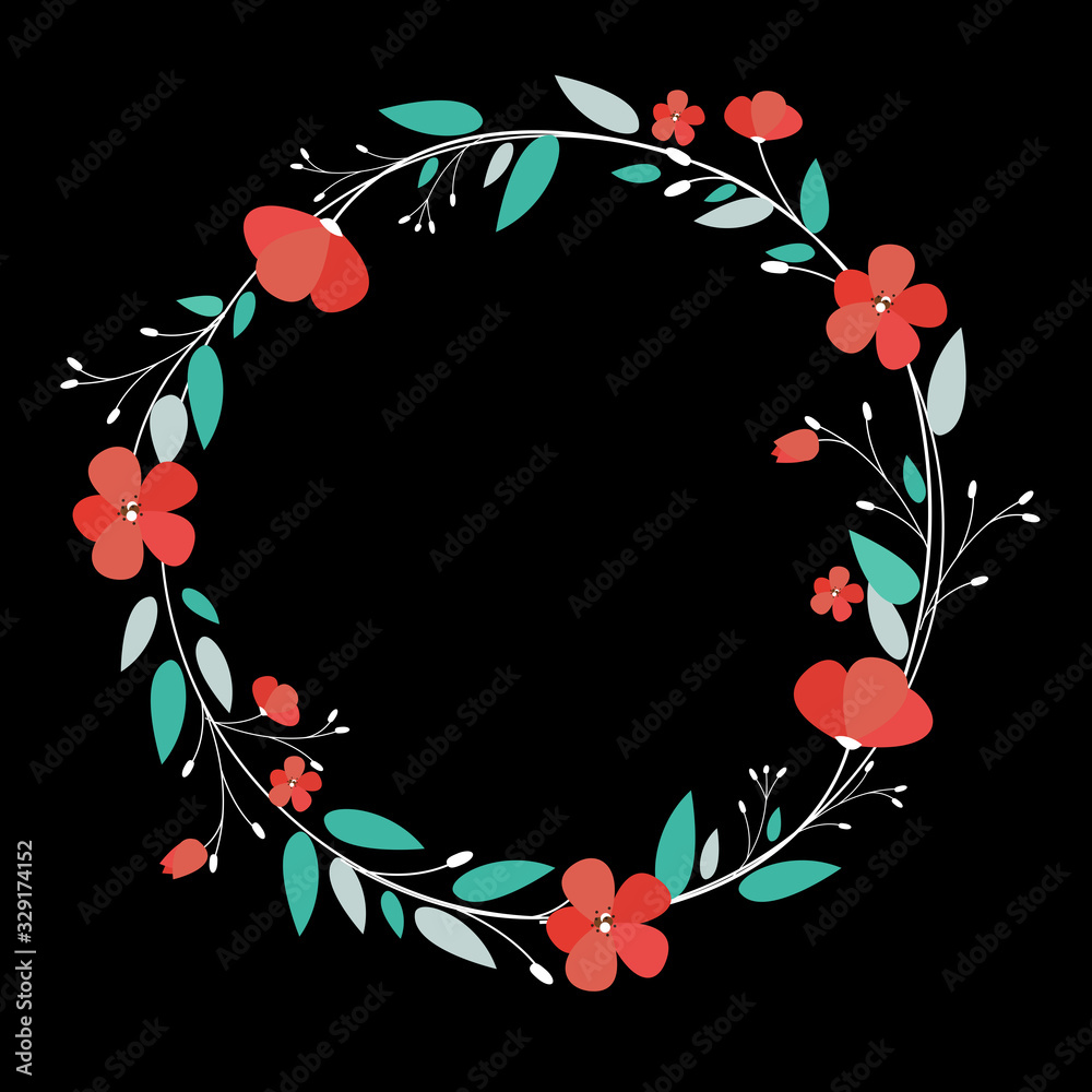 Abstract Design Flower Background Vector Illustration