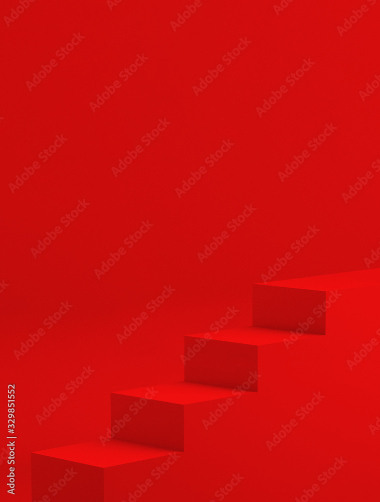 Geometric figures display on background,3d rendering ,3d illustration