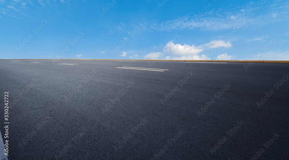 Road surface and sky cloud landscape..