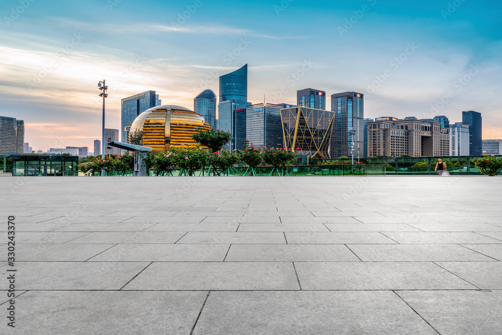 Plaza Brick Pavement and Architectural Landscape