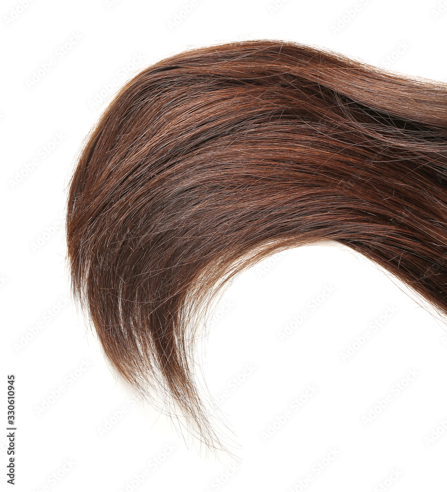 Beautiful long hair on white background