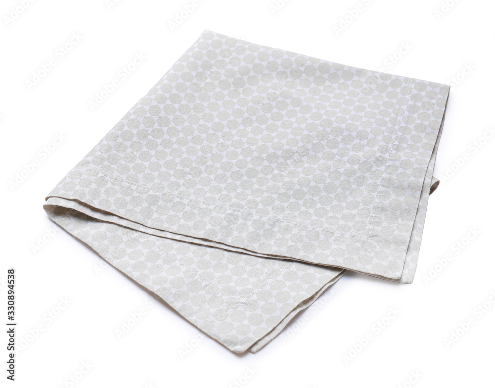 Clean napkin on white background