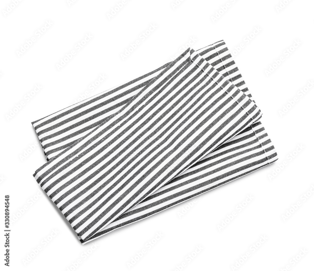 Clean napkin on white background