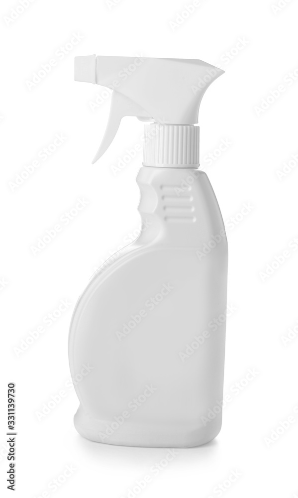 Bottle of air freshener on white background