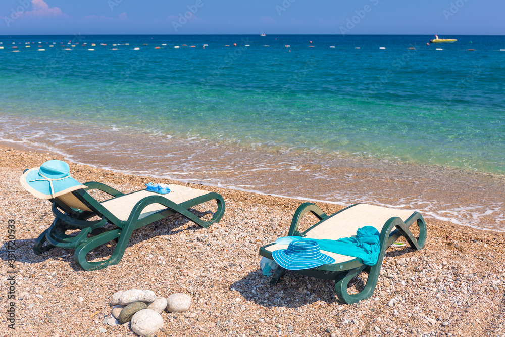 Blue lagoon of the beach on Turkish Riviera, Tekirova