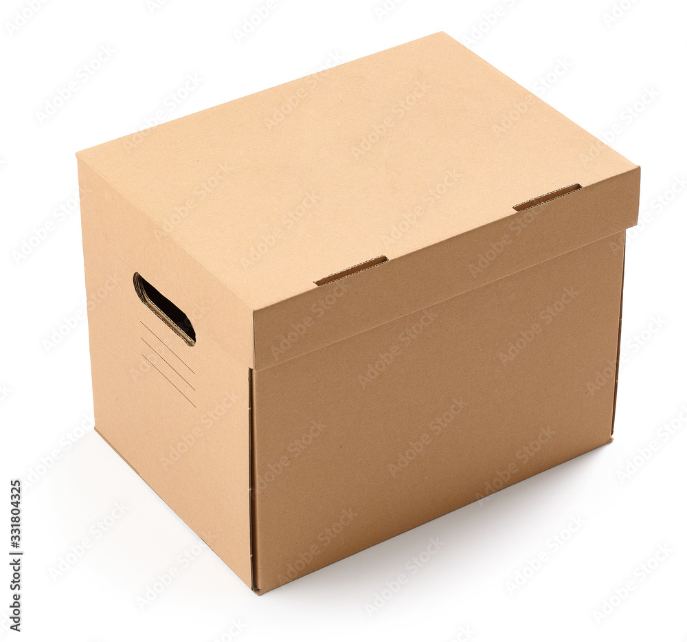 closed cardboard box