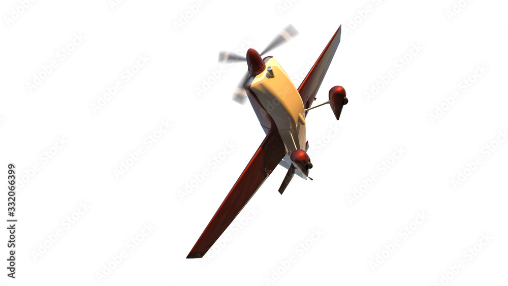 Air racing isolated on white.