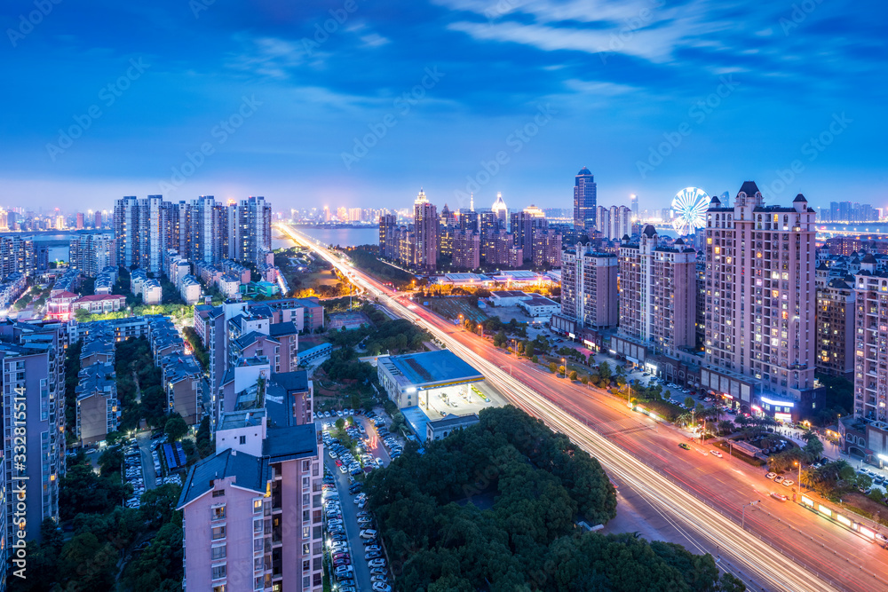 hong kong city at night