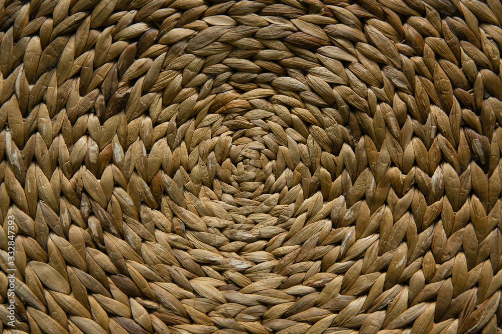 wooden texture of rattan with natural patterns