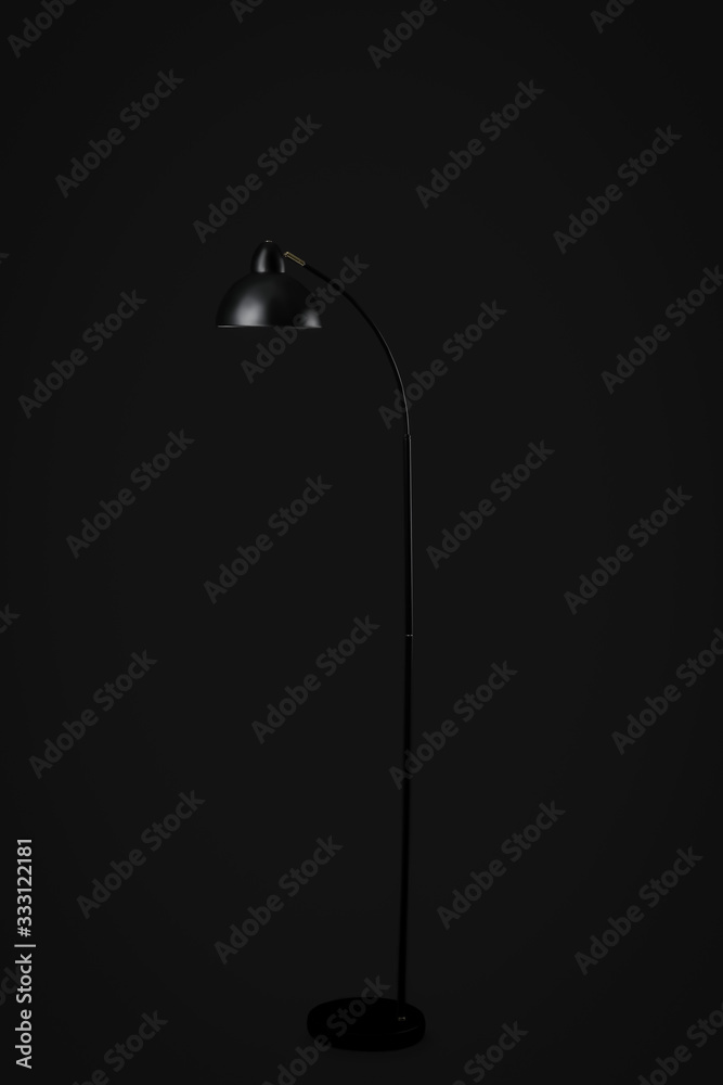 Stylish lamp on dark background