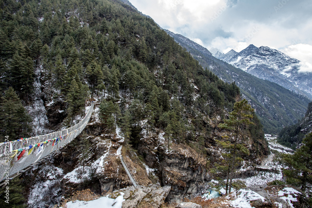 mountain landscape with river