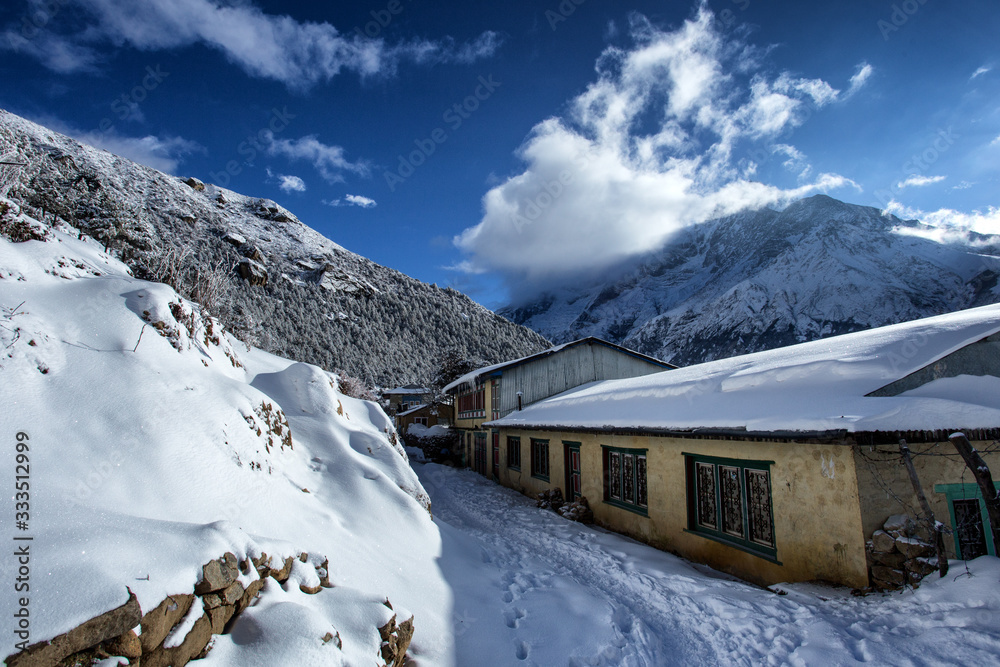 山村的冬天