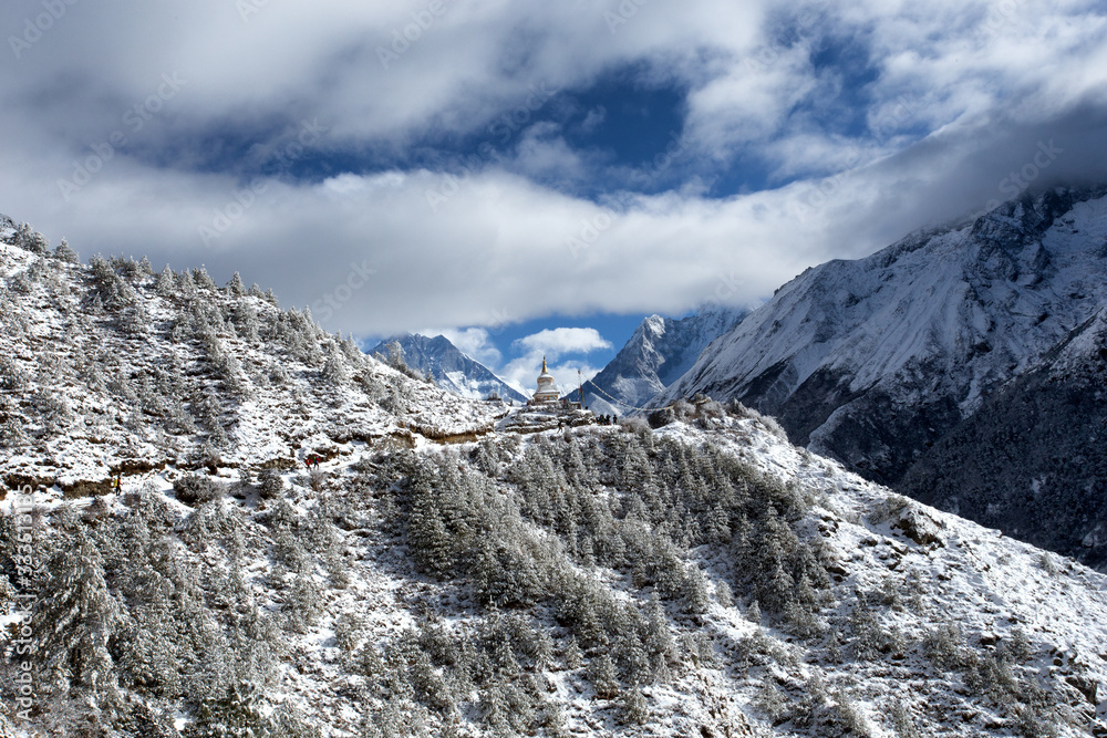 mountains in winter