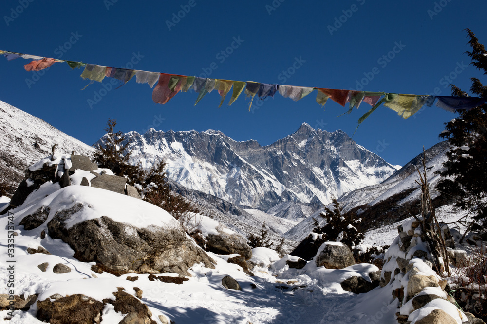 喜马拉雅山景观与珠穆朗玛峰