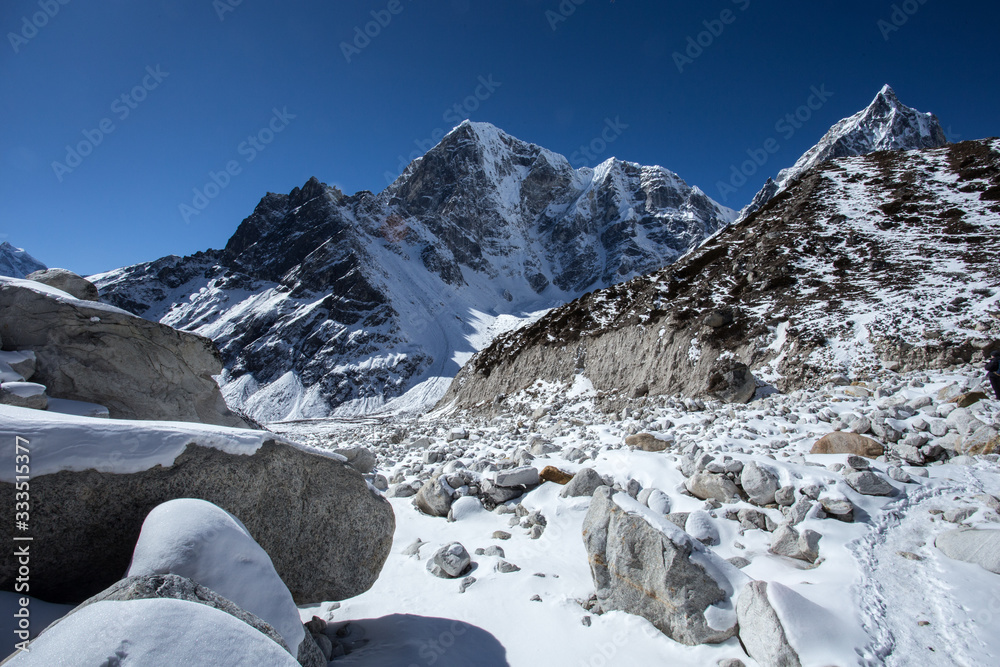 himalaia mountains in winter