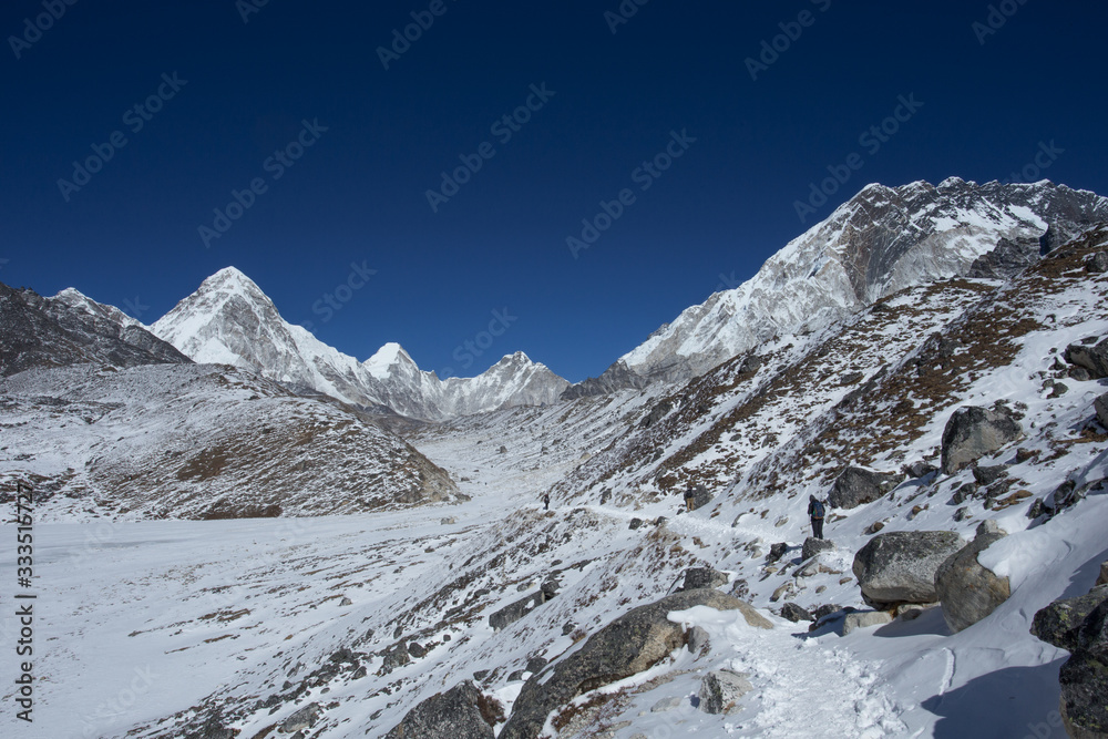 himalaia mountains in winter