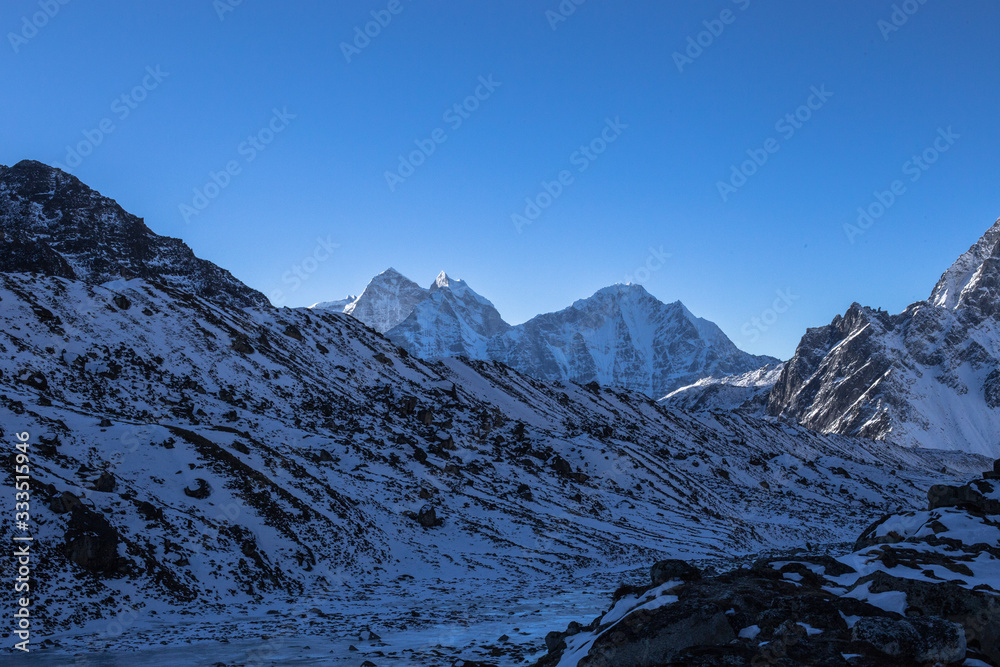 himalaia mountains in winter - Everest region