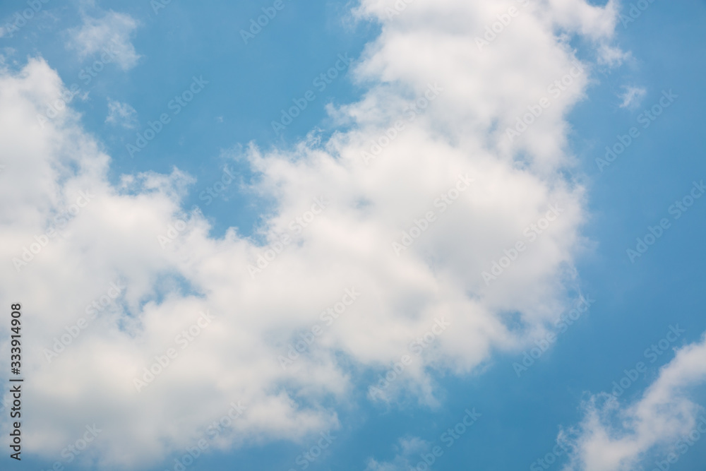 自然天空美丽的蓝白纹理背景