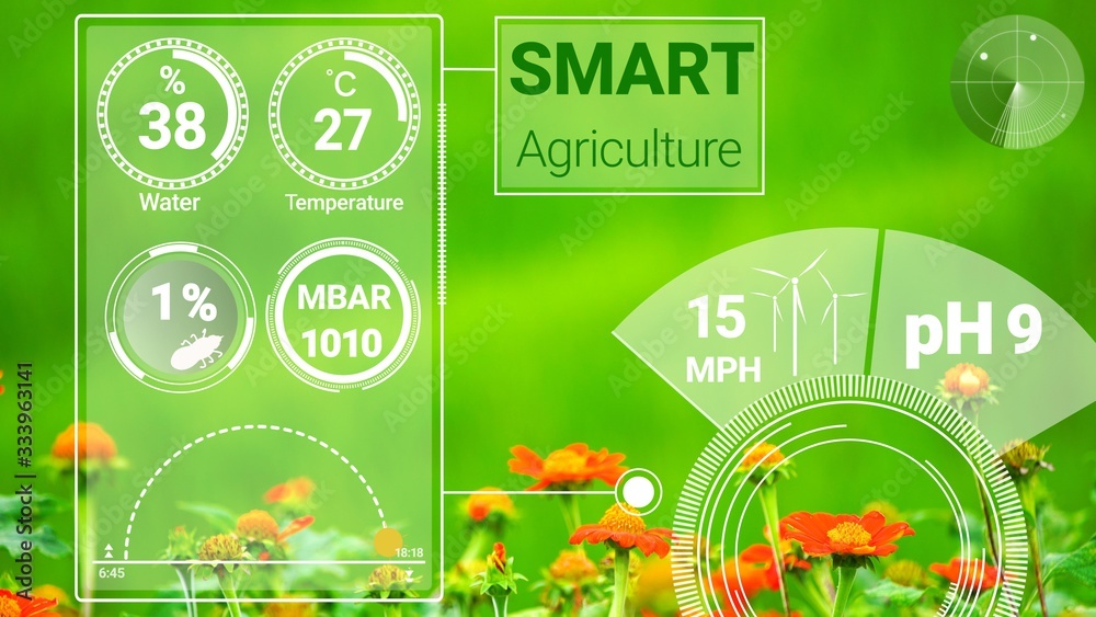 Smart digital agriculture technology by futuristic sensor data collection management by artificial i