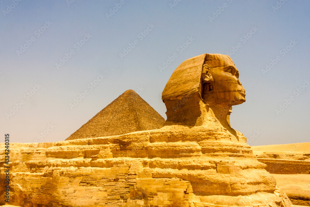 The Sphinx - mythical creature with the head of a human and the body of a lion, are generally associ