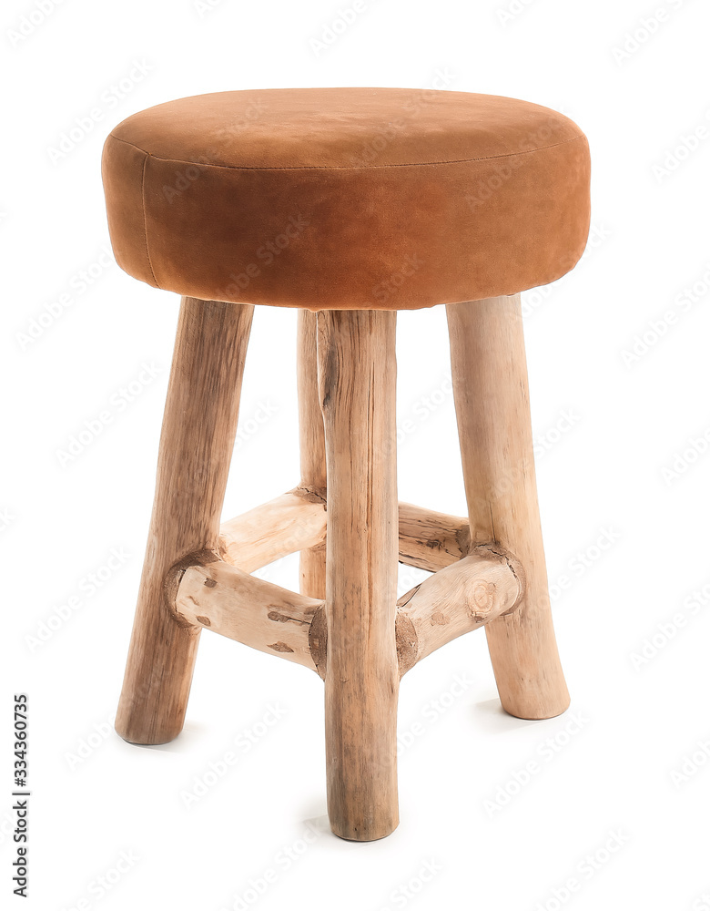 Stylish stool on white background