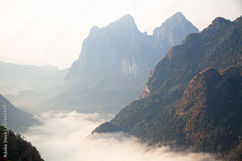 Pha Daeng Peak Viewpoint-Nong Khiaw Viewpoint，老挝