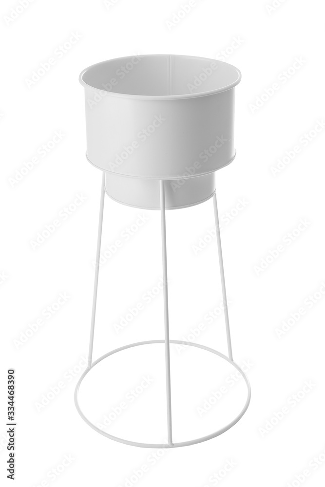 Flowerpot holder on white background