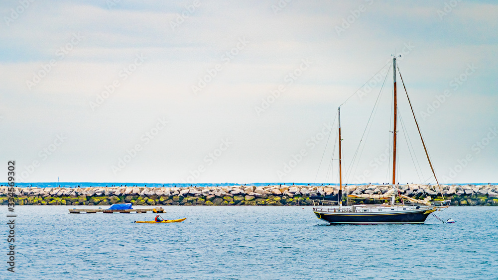 Ships and boats in the Provincetown Marina Cape Cod Provincetown MA US