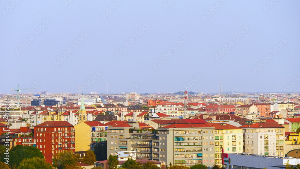 Panorama of cityscape in Punto. Panoramico of Italy