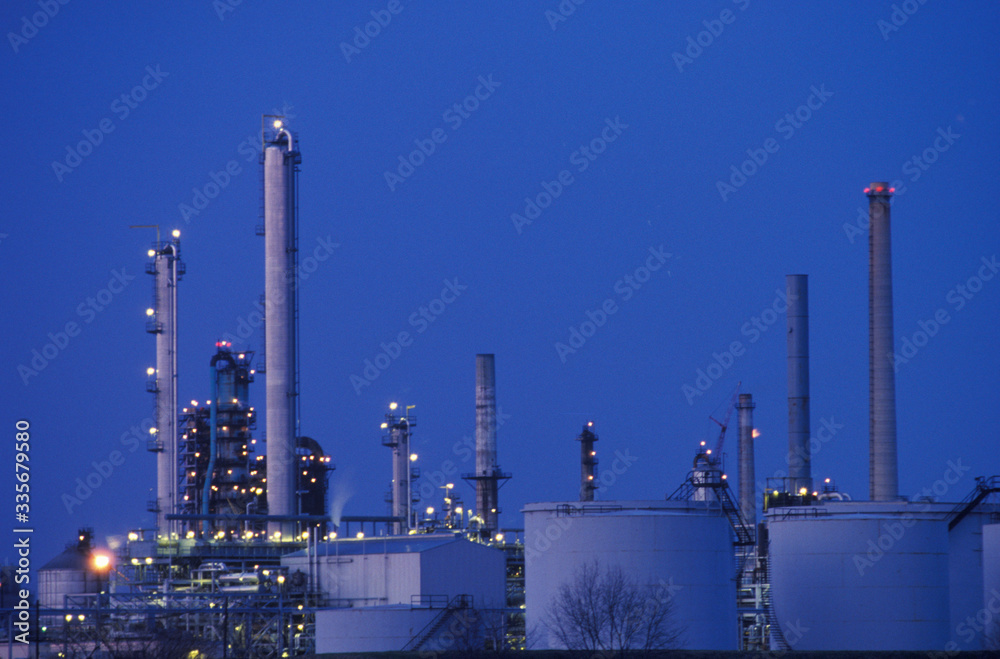 The top of a chemicals and plastics plant in Delaware