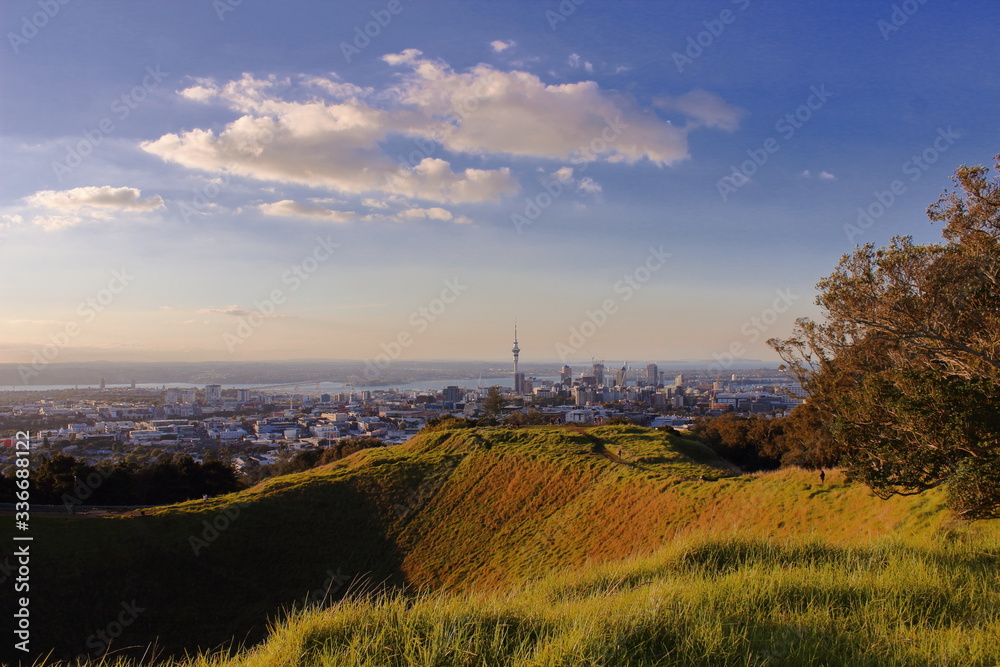 Auckland Skyline Sonnenuntergang