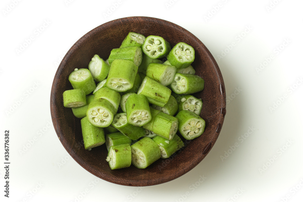 Sliced Okra. Also Know Quiabo