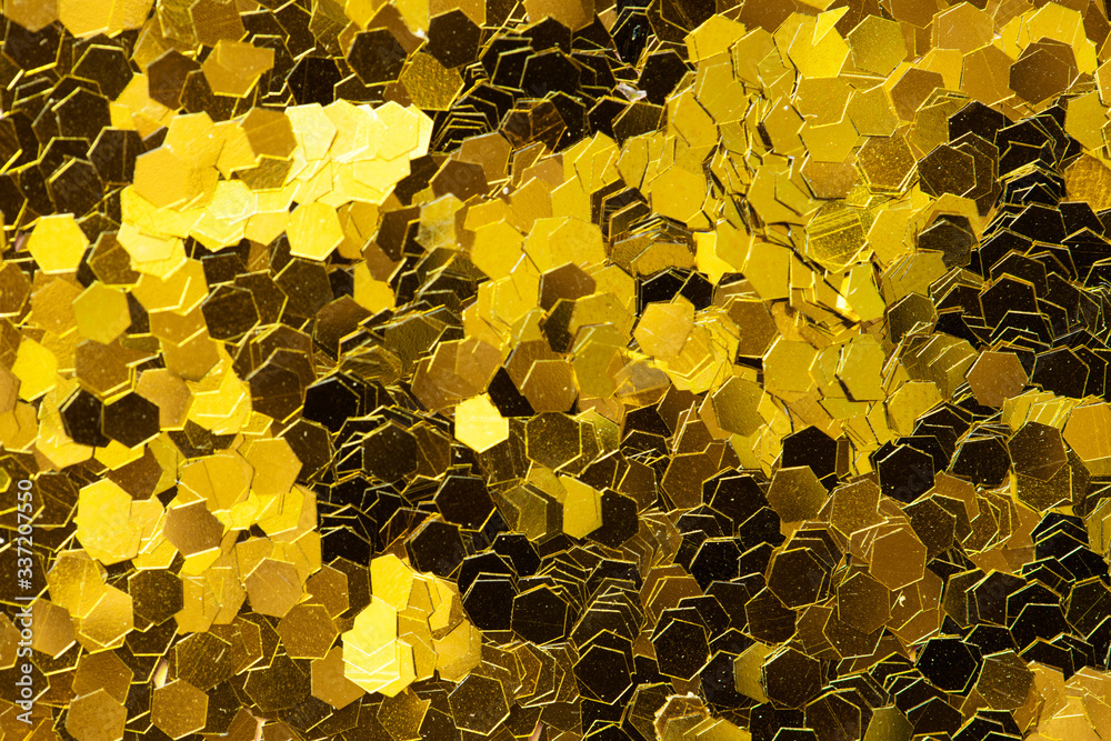 Golden glitter textured background abstract