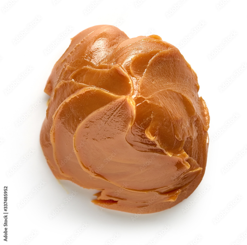 soft caramel on white background