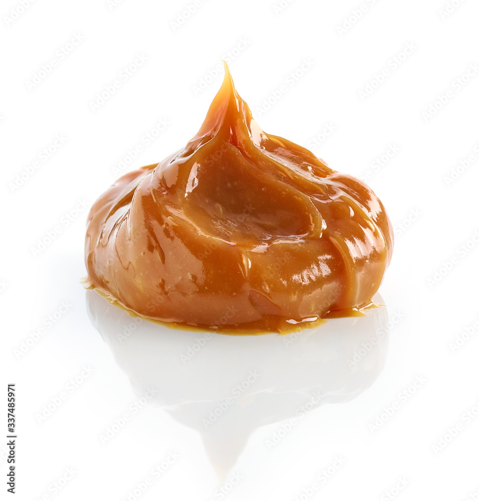 soft caramel on white background