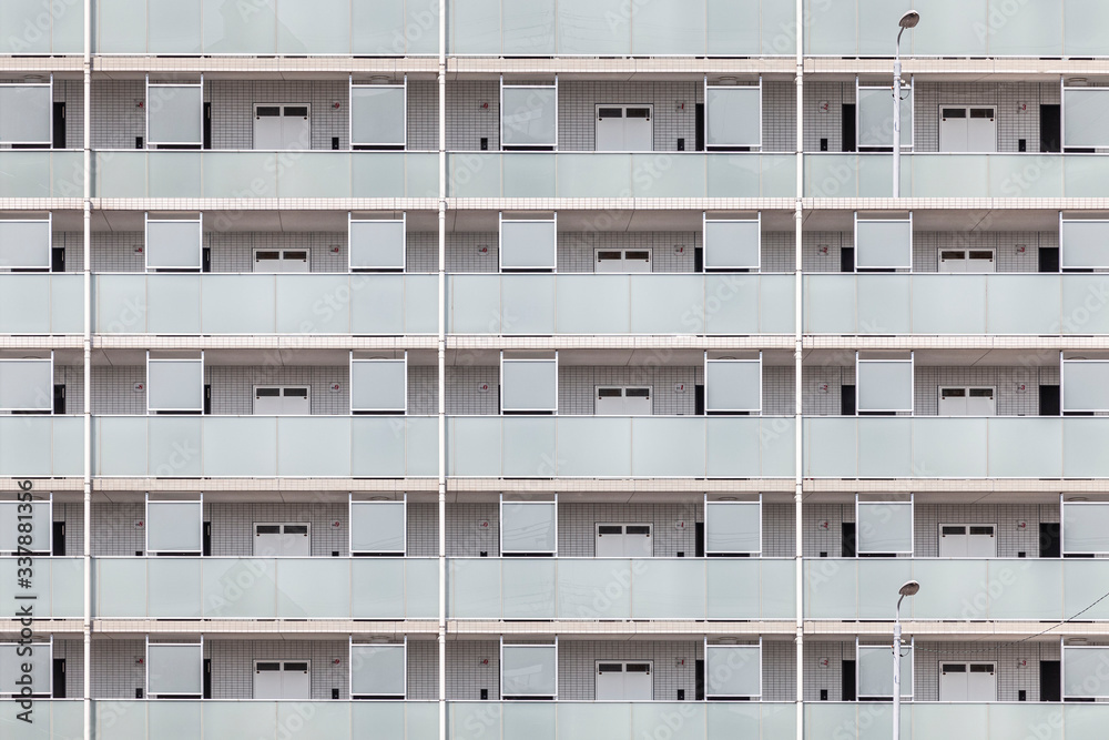 特写高层现代建筑格局与背景