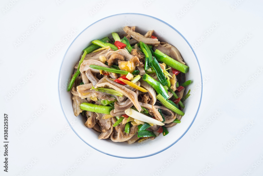 Fried Pork Belly with Chinese Celery and Celery