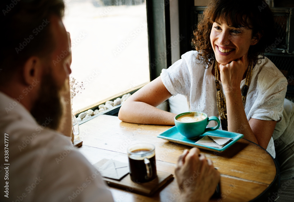 People hangout together at coffee shop