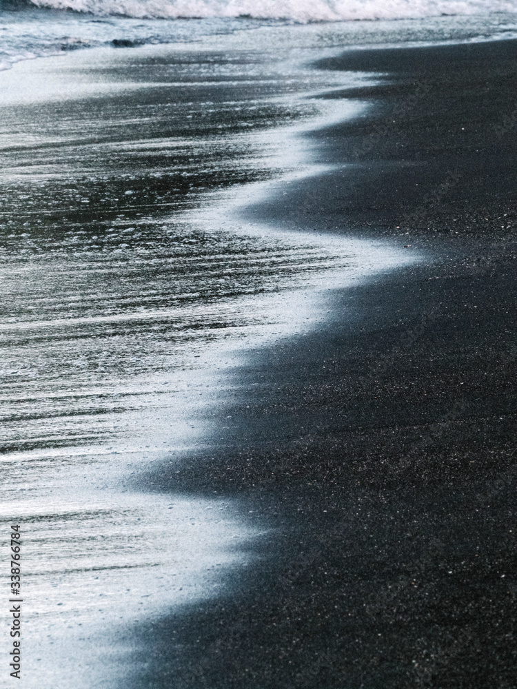 Black beach sand