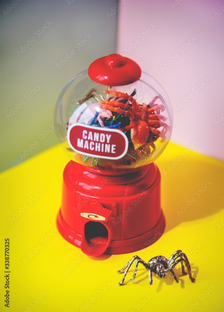 Colorful and bright candy machine