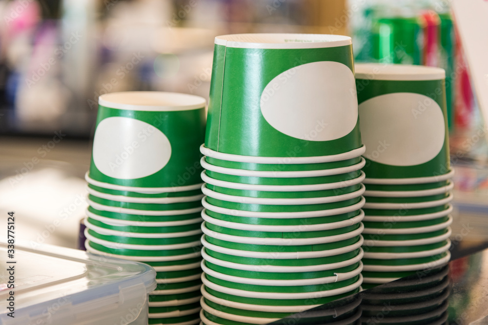 Stack of disposable cup container