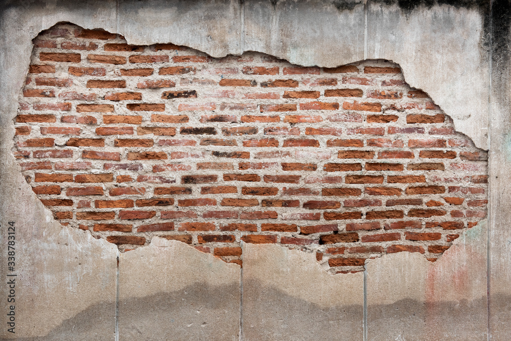 Exposed brick wall