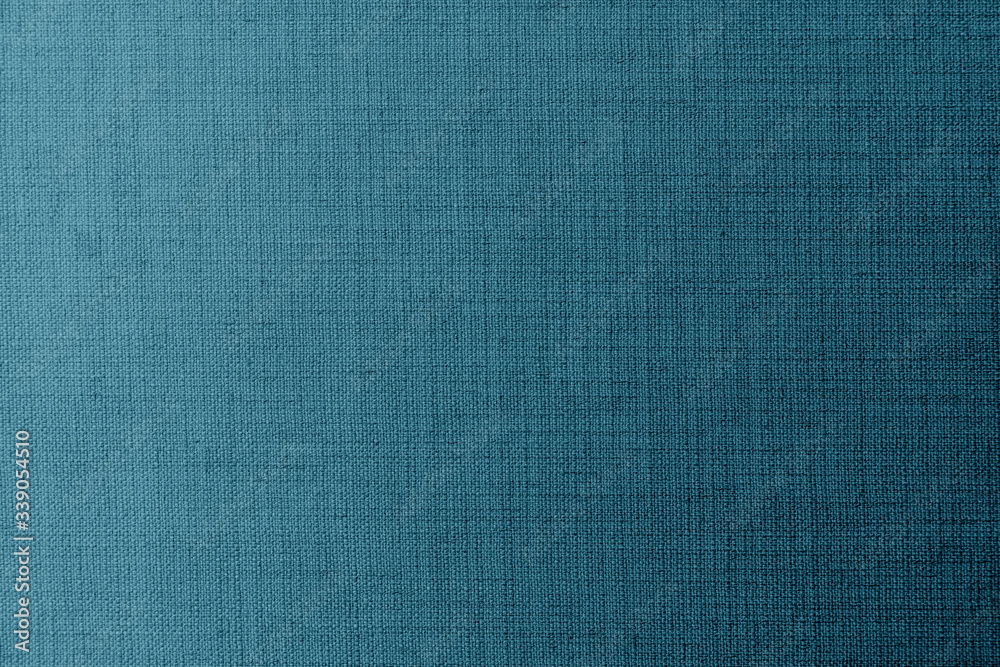 Weaved blue linen fabric