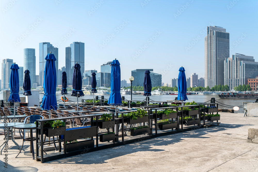 Modern architectural landscape of Shanghai Bund