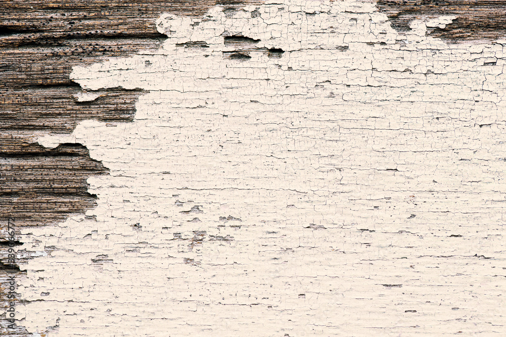 Old paint on wooden floor