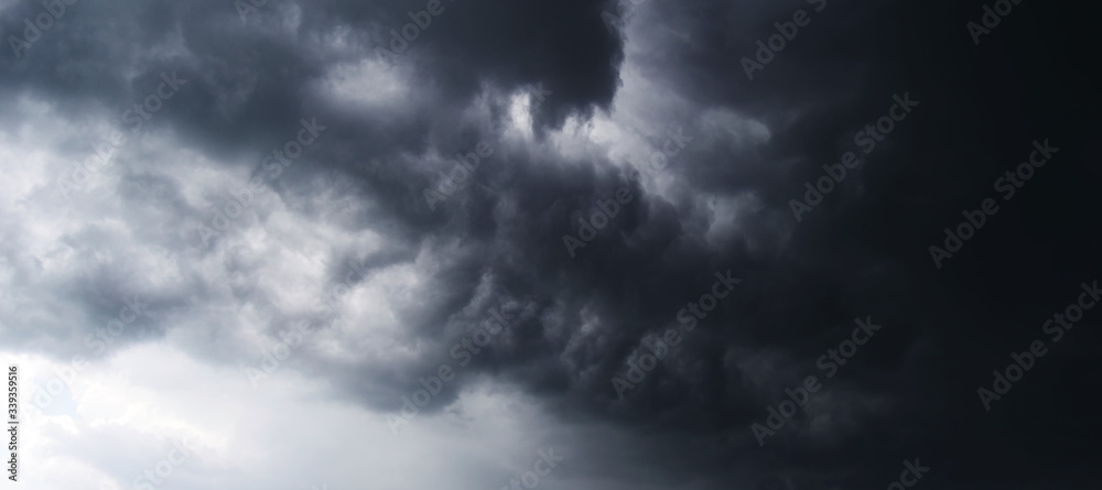 Storm clouds over the hill